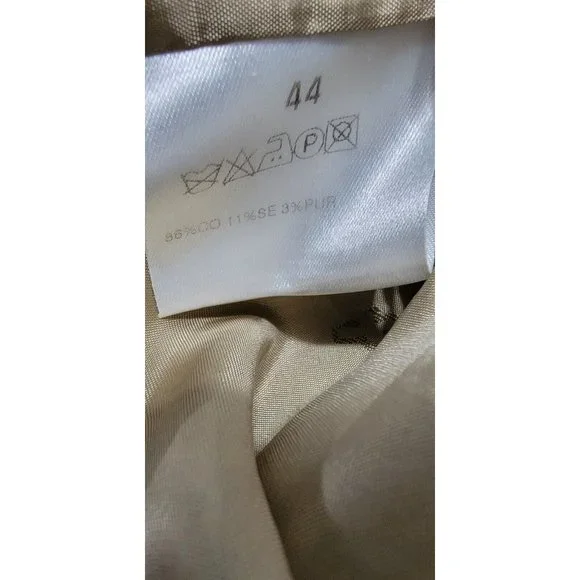 Escada Womens Beige Blazer Coat Long Sleeve Two Front Button w/ Pockets Size 44 - Picture 6 of 10